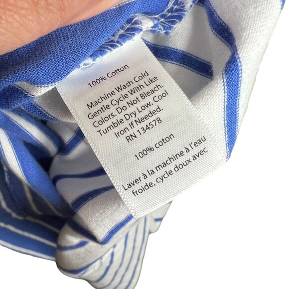 Vineyard Vines Cotton V - Neck Mixed Stripe Dress Size Small - Picture 5 of 5